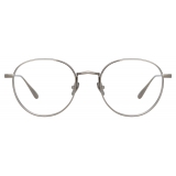 Linda Farrow - Luna Oval Optical Glasses in White Gold - LFL1229C2OPT - Linda Farrow Eyewear