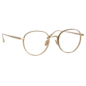 Linda Farrow - Luna Oval Optical Glasses in Light Gold - LFL1229C3OPT - Linda Farrow Eyewear