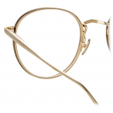 Linda Farrow - Luna Oval Optical Glasses in Light Gold - LFL1229C3OPT - Linda Farrow Eyewear