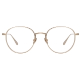 Linda Farrow - Luna Oval Optical Glasses in Light Gold - LFL1229C3OPT - Linda Farrow Eyewear