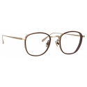 Linda Farrow - Maco Squared Optical Glasses in Light Gold - LFL1220C3OPT - Linda Farrow Eyewear