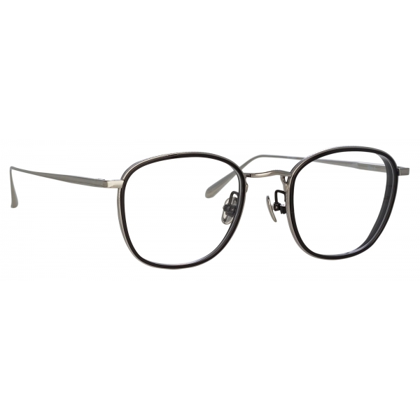 Linda Farrow - Maco Squared Optical Glasses in White Gold - LFL1220C2OPT - Linda Farrow Eyewear