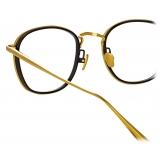 Linda Farrow - Maco Squared Optical Glasses in Yellow Gold - LFL1220C1OPT - Linda Farrow Eyewear