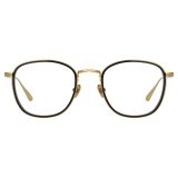 Linda Farrow - Maco Squared Optical Glasses in Yellow Gold - LFL1220C1OPT - Linda Farrow Eyewear