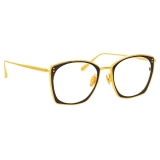 Linda Farrow - Milo Square Optical Glasses in Yellow Gold - LFL1338C1OPT - Linda Farrow Eyewear