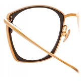 Linda Farrow - Milo Square Optical Glasses in Rose Gold - LFL1338C3OPT - Linda Farrow Eyewear