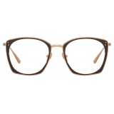 Linda Farrow - Milo Square Optical Glasses in Rose Gold - LFL1338C3OPT - Linda Farrow Eyewear