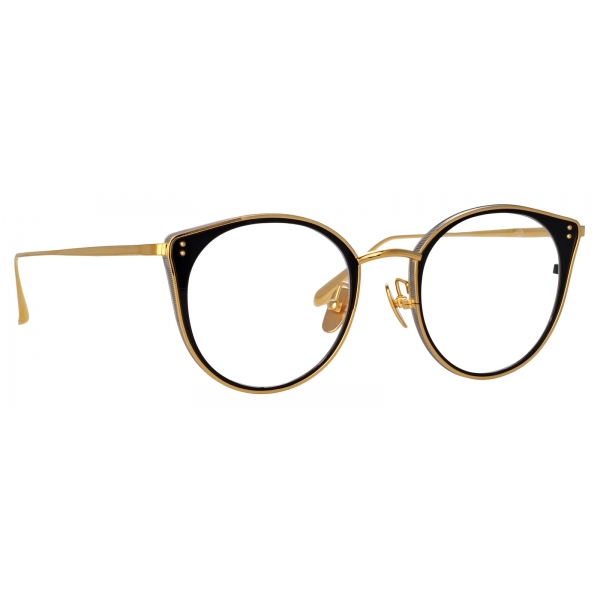 Linda Farrow - Neusa Oval Optical Glasses in Yellow Gold - LFL1420C1OPT - Linda Farrow Eyewear