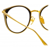 Linda Farrow - Neusa Oval Optical Glasses in Yellow Gold - LFL1420C1OPT - Linda Farrow Eyewear