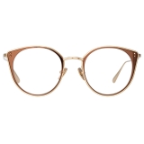Linda Farrow - Neusa Oval Optical Glasses in Light Gold - LFL1420C3OPT - Linda Farrow Eyewear