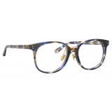 Linda Farrow - Palla D-Frame Optical Glasses in Blue Tortoiseshell - LFL1277C6OPT - Linda Farrow Eyewear