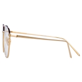 Linda Farrow - Raif Square Optical Glasses in Light Gold Tortoiseshell - LFL819C26OPT - Linda Farrow Eyewear