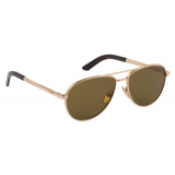 Prada - Iconic Metal Plaque - Aviator Sunglasses - Gold Loden - Prada Collection - Sunglasses - Prada Eyewear
