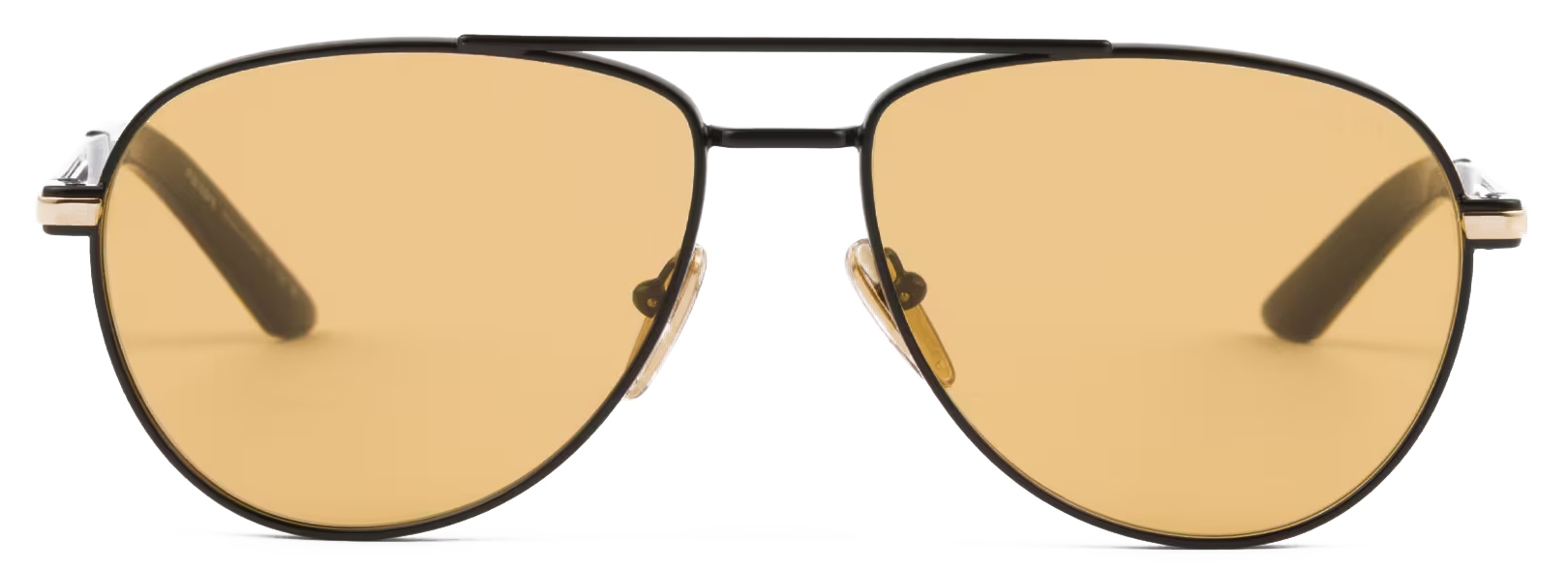 Prada - Iconic Metal Plaque - Aviator Sunglasses - Black Prada - Iconic Metal Plaque - Aviator Sunglasses - Black