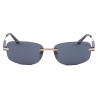 Prada - Iconic Metal Plaque - Rectangular Sunglasses - Pale Gold Graphite - Prada Collection - Sunglasses - Prada Eyewear