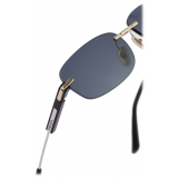 Prada - Iconic Metal Plaque - Rectangular Sunglasses - Pale Gold Graphite - Prada Collection - Sunglasses - Prada Eyewear