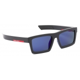 Prada - Prada Linea Rossa Impavid - Rectangular Sunglasses - Black Sea Blue - Prada Collection - Sunglasses - Prada Eyewear