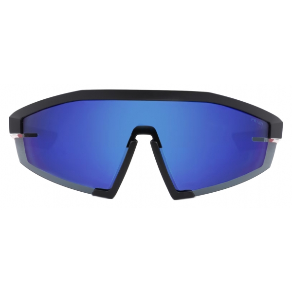 Prada - Prada Linea Rossa Impavid - Mask Sunglasses - Black Sea Blue ...