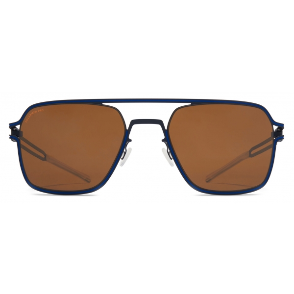 Mykita - Riku - No1 - Indigo Yale Blue Amber Brown - Metal Collection - Sunglasses - Mykita Eyewear