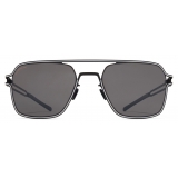 Mykita - Riku - No1 - Black White Grey - Metal Collection - Sunglasses - Mykita Eyewear