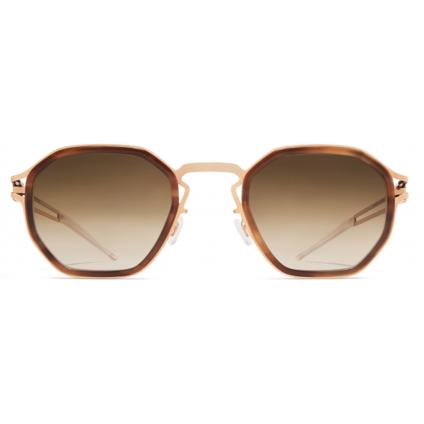 Mykita - Gia - Decades - Champagne Gold Galapagos Gradient Brown - Metal Collection - Sunglasses - Mykita Eyewear