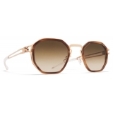 Mykita - Gia - Decades - Champagne Gold Galapagos Gradient Brown - Metal Collection - Sunglasses - Mykita Eyewear