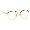 Linda Farrow - Occhiali da Vista Raif Square in Oro Giallo Nero - LFL819C8OPT - Linda Farrow Eyewear