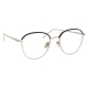 Linda Farrow - Occhiali da Vista Raif Square in Oro Bianco Nero - LFL819C9OPT - Linda Farrow Eyewear
