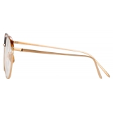 Linda Farrow - Occhiali da Vista Raif Square in Oro Chiaro Tartaruga - LFL819C18OPT - Linda Farrow Eyewear