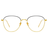 Linda Farrow - Occhiali da Vista Raif Square in Oro Giallo Nero - LFL819C24OPT - Linda Farrow Eyewear