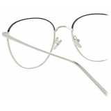 Linda Farrow - Occhiali da Vista Raif Square in Oro Bianco Nero - LFLC819C25OPT - Linda Farrow Eyewear