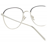 Linda Farrow - Raif Square Optical Glasses in White Gold Black - LFLC819C25OPT - Linda Farrow Eyewear