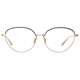 Linda Farrow - Occhiali da Vista Regina Cat Eye in Oro Chiaro - LFL1408C2OPT - Linda Farrow Eyewear