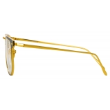 Linda Farrow - Occhiali da Vista Saul D-Frame in Nero Oro Giallo - LFL1113C1OPT - Linda Farrow Eyewear