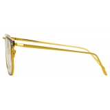 Linda Farrow - Saul D-Frame Optical Glasses in Black Yellow Gold - LFL1113C1OPT - Linda Farrow Eyewear