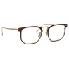 Linda Farrow - Saul D-Frame Optical Glasses in Brown Light Gold - LFL1113C3OPT - Linda Farrow Eyewear