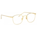 Linda Farrow - Simon Square Optical Glasses in Yellow Gold - LFLC479C6OPT - Linda Farrow Eyewear