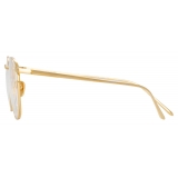 Linda Farrow - Simon Square Optical Glasses in Yellow Gold - LFLC479C6OPT - Linda Farrow Eyewear