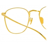 Linda Farrow - Simon Square Optical Glasses in Yellow Gold - LFLC479C6OPT - Linda Farrow Eyewear