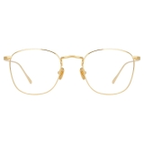 Linda Farrow - Simon Square Optical Glasses in Yellow Gold - LFLC479C6OPT - Linda Farrow Eyewear