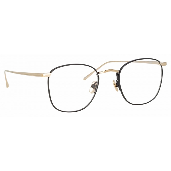 Linda Farrow - Simon Square Optical Glasses in Light Gold Black - LFLC479C20OPT - Linda Farrow Eyewear
