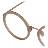 Linda Farrow - Tracy Round Optical Glasses in Oyster - LFL239C8OPT - Linda Farrow Eyewear