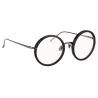 Linda Farrow - Tracy Round Optical Glasses in Black - LFL239C19OPT - Linda Farrow Eyewear