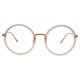 Linda Farrow - Tracy Round Optical Glasses in Milky Peach - LFL239C61OPT - Linda Farrow Eyewear