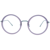 Linda Farrow - Occhiali da Vista Tracy Round in Viola Latte - LFL239C63OPT - Linda Farrow Eyewear