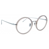 Linda Farrow - Occhiali da Vista Tracy Round in Grigio Latte - LFL239C62OPT - Linda Farrow Eyewear