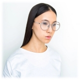 Linda Farrow - Occhiali da Vista Tracy Round in Grigio Latte - LFL239C62OPT - Linda Farrow Eyewear