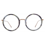 Linda Farrow - Occhiali da Vista Tracy Round in Marmo Grigio - LFL239C54OPT - Linda Farrow Eyewear