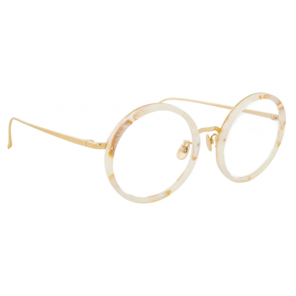 Linda Farrow - Tracy Round Optical Glasses in Quartz - LFL239C55OPT - Linda Farrow Eyewear
