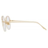 Linda Farrow - Tracy Round Optical Glasses in Quartz - LFL239C55OPT - Linda Farrow Eyewear